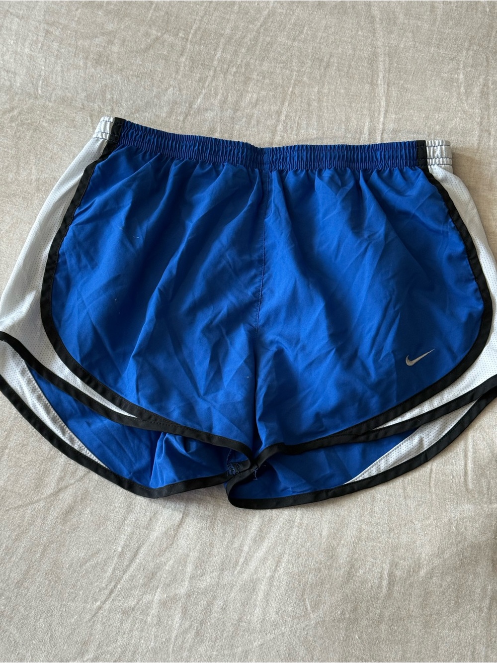 Nike Dri Fit Tempo Womens Shorts Small Blue Black Lined Running